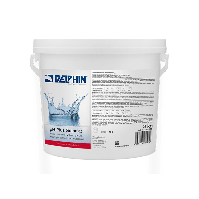 DELPHIN pH-Plus Granulat, 3 kg hink