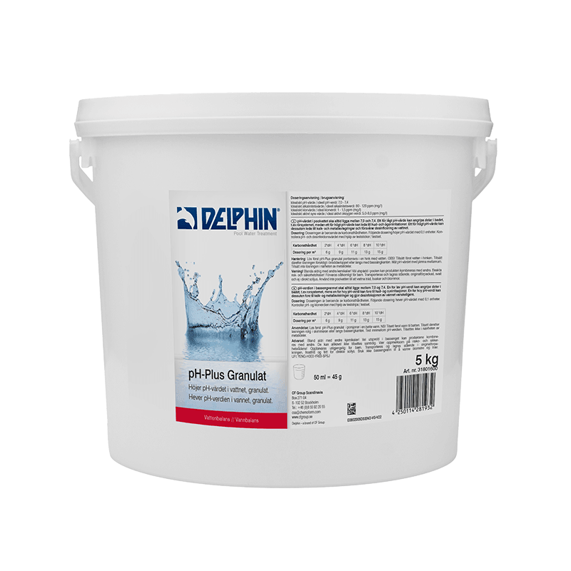DELPHIN pH-Plus Granulat, 5 kg hink